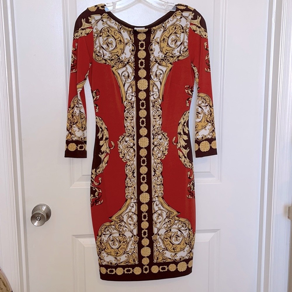 Cache Baroque Bodycon Sheath Cocktail Dress